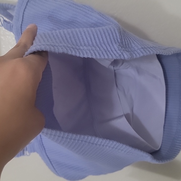 Klassy Network Ribbed Brami Crop size Small Color Periwinkle - Picture 11 of 13